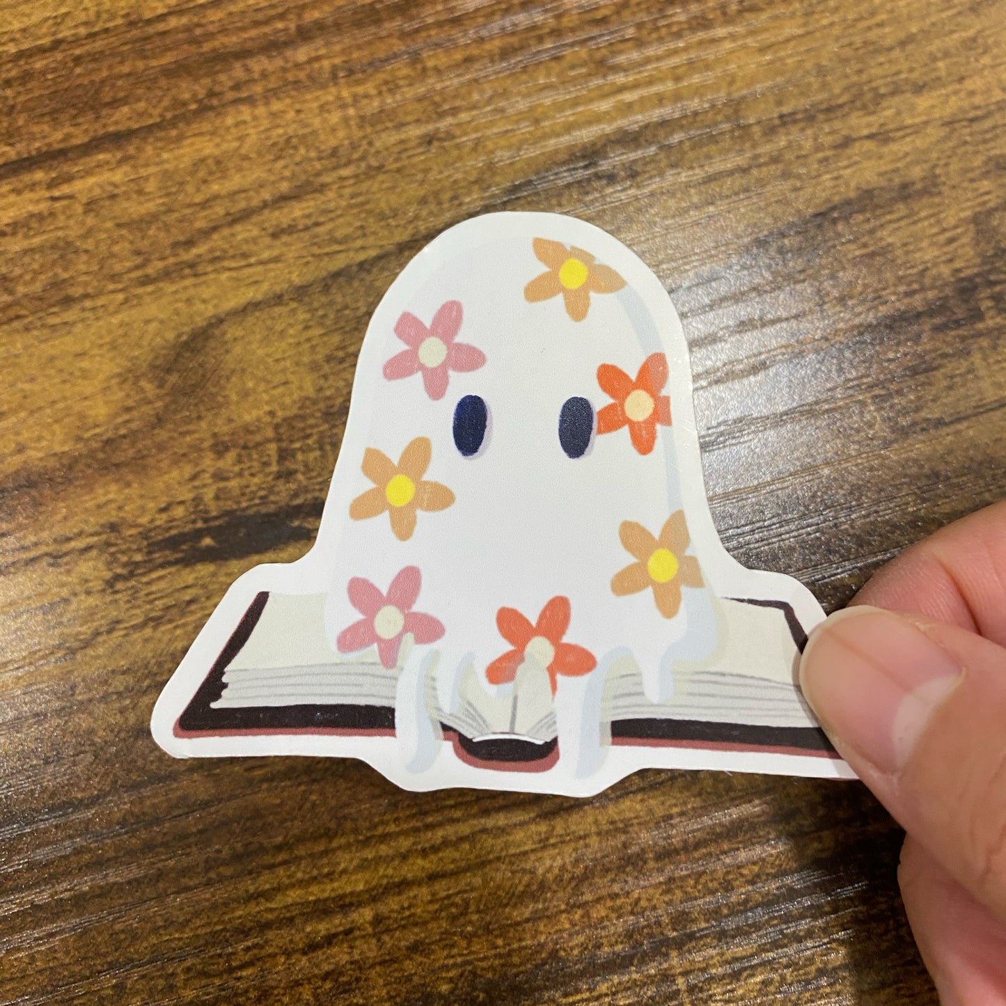 Flower ghost the reader Vinyl sticker