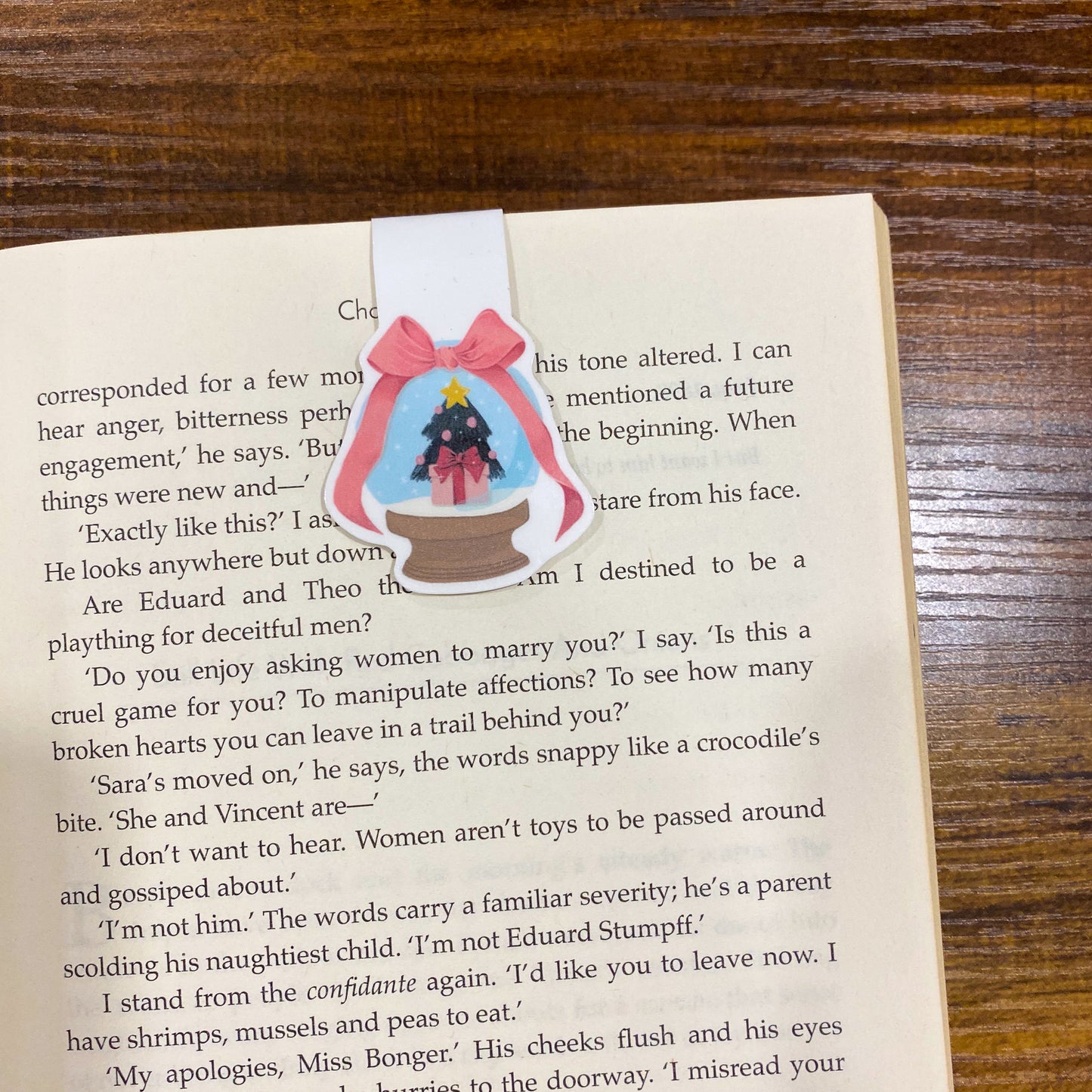 Christmas Tree Snow globe Magnetic Bookmark