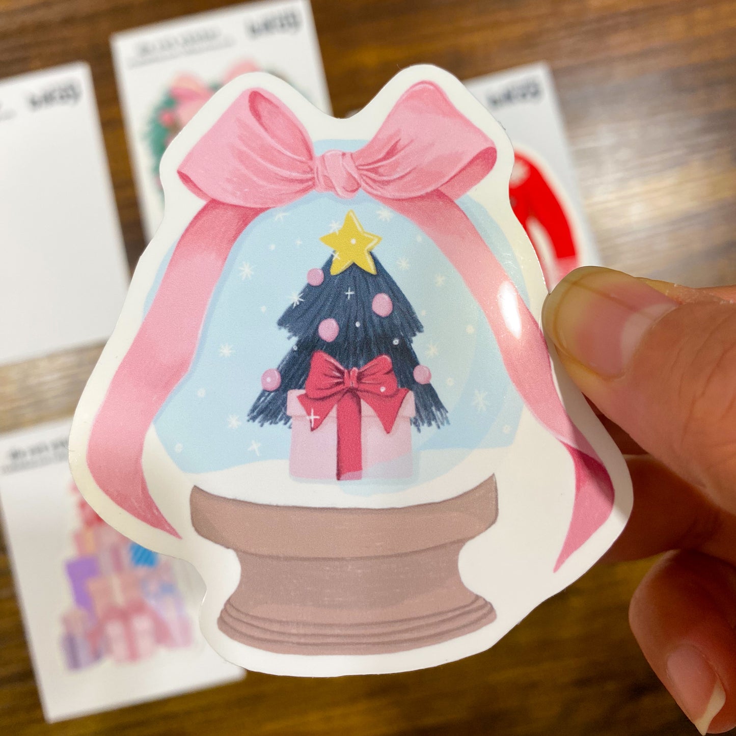 Christmas Tree Snow globe Sticker