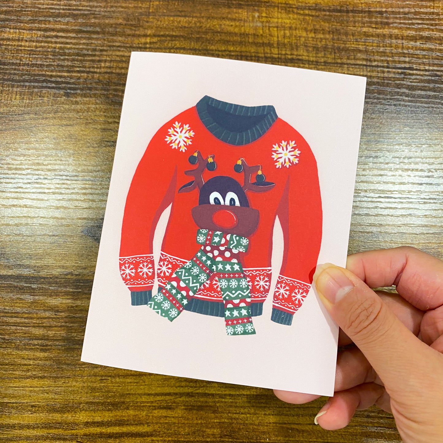 Coquette bow christmas cards pack(Set of 5 or 10 boxed cards)