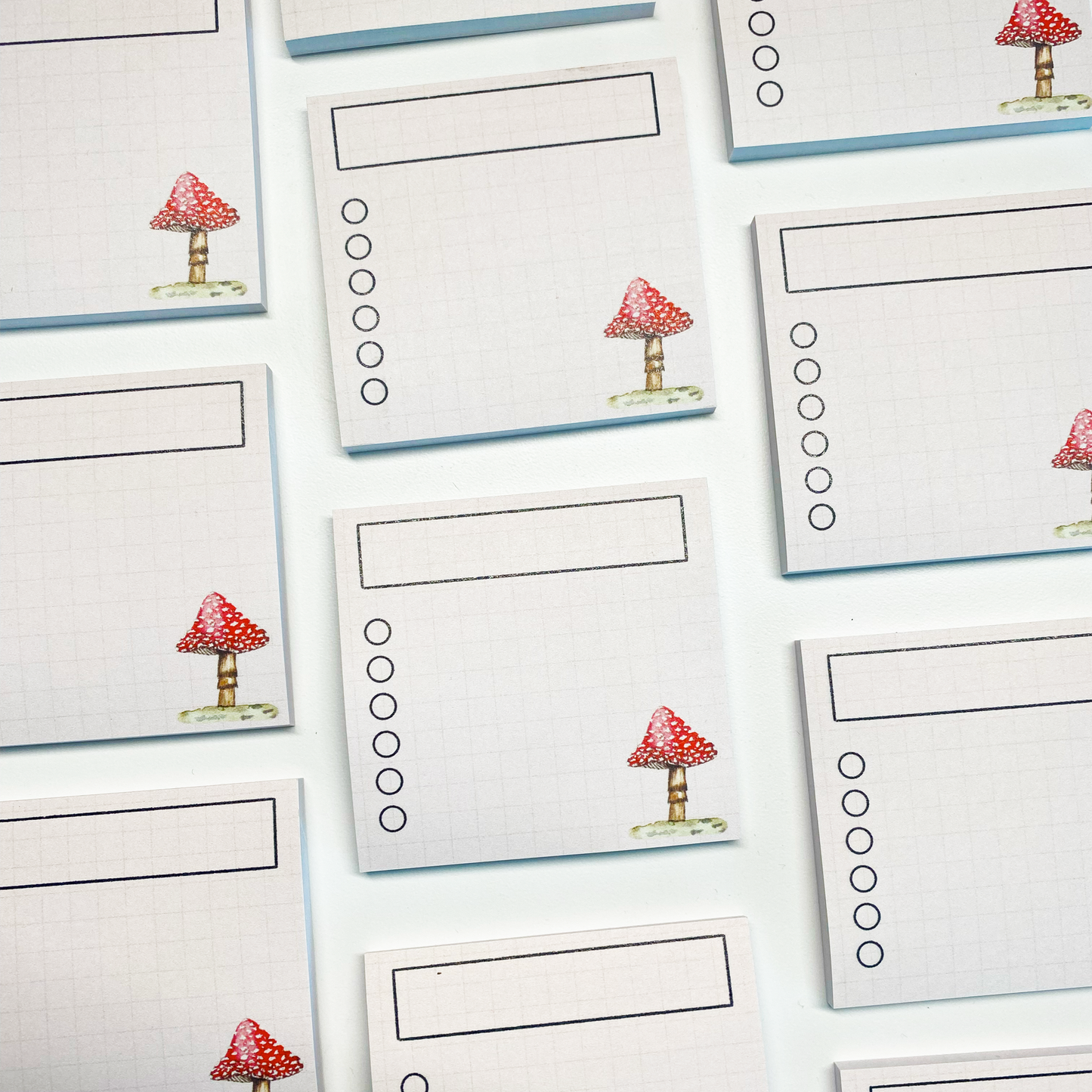 Pink mushroom to do list sticky notes