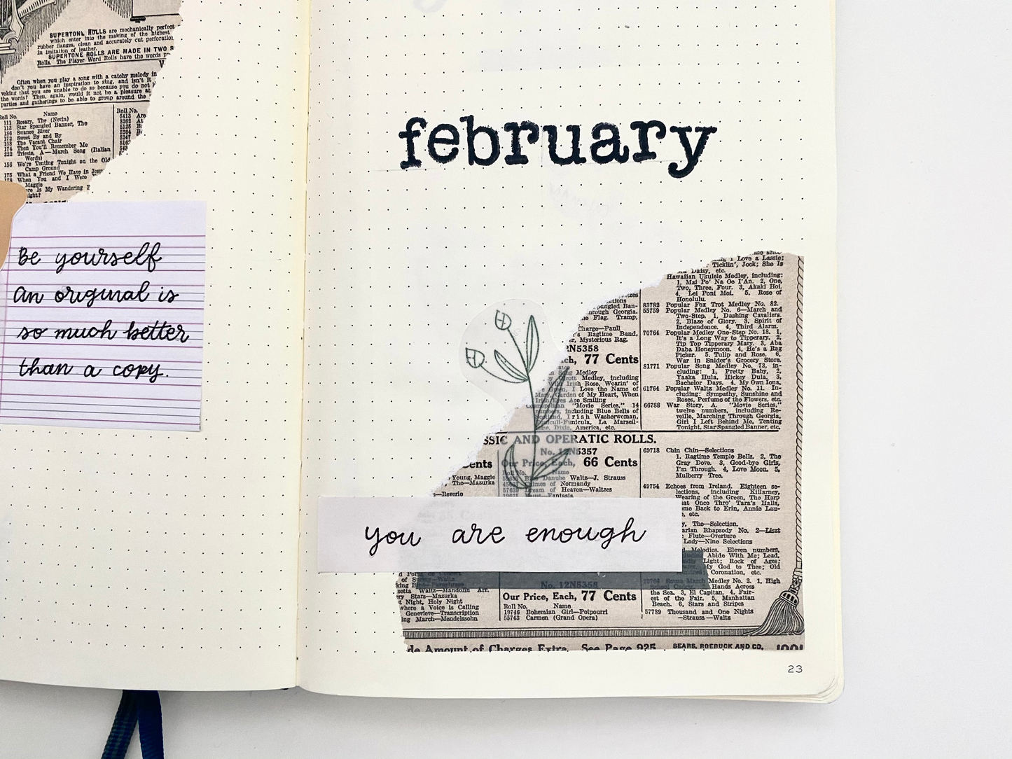 Vintage self love monthly Journal Kit