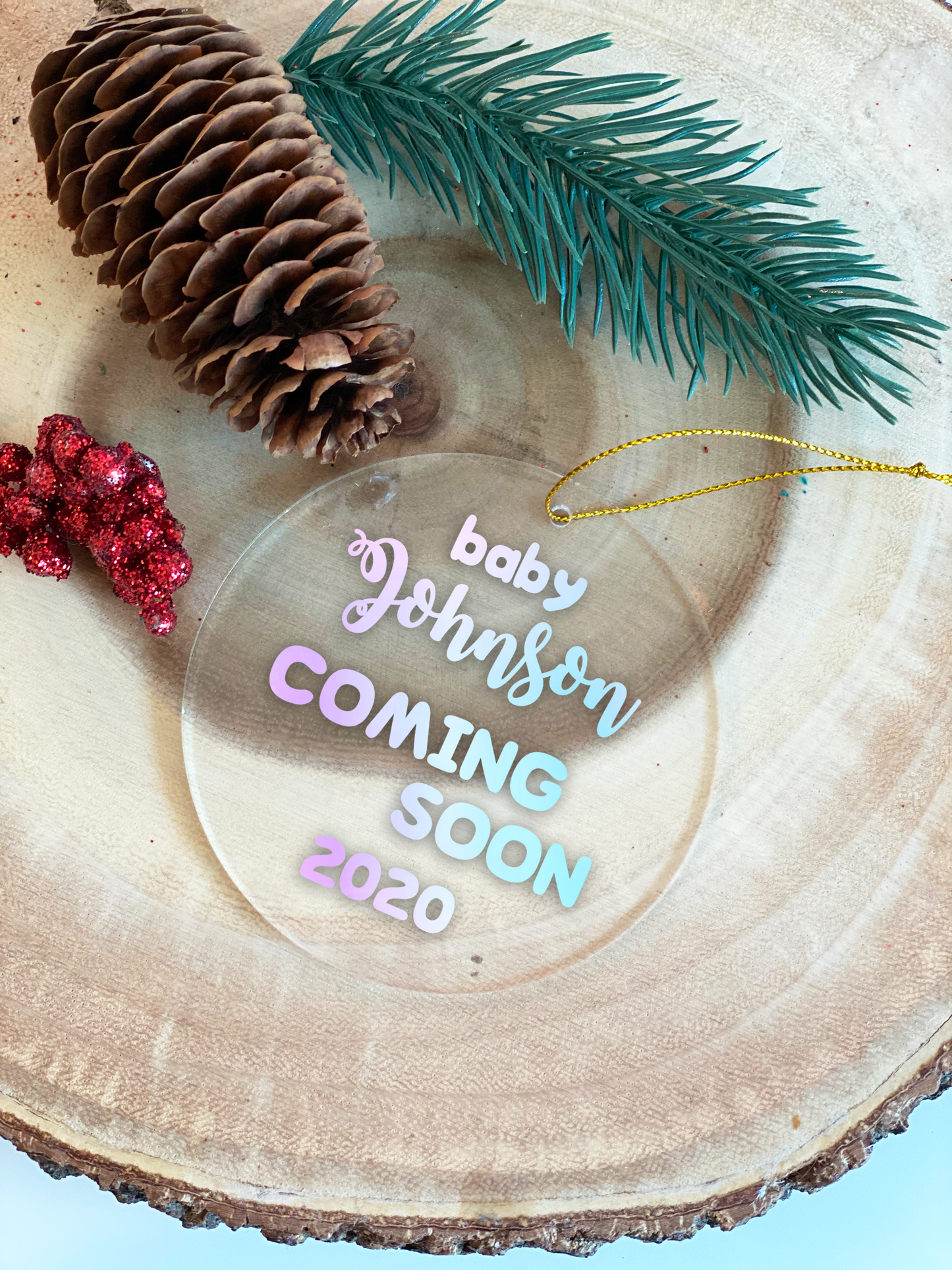 Baby Announcement christmas Ornament