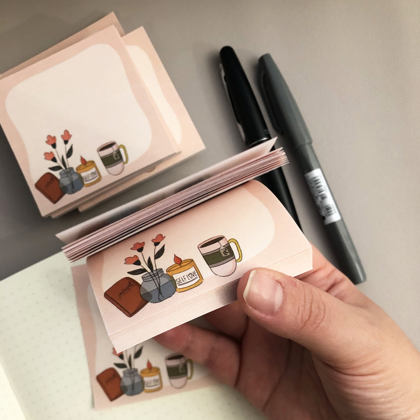 Cozy self love sticky notes