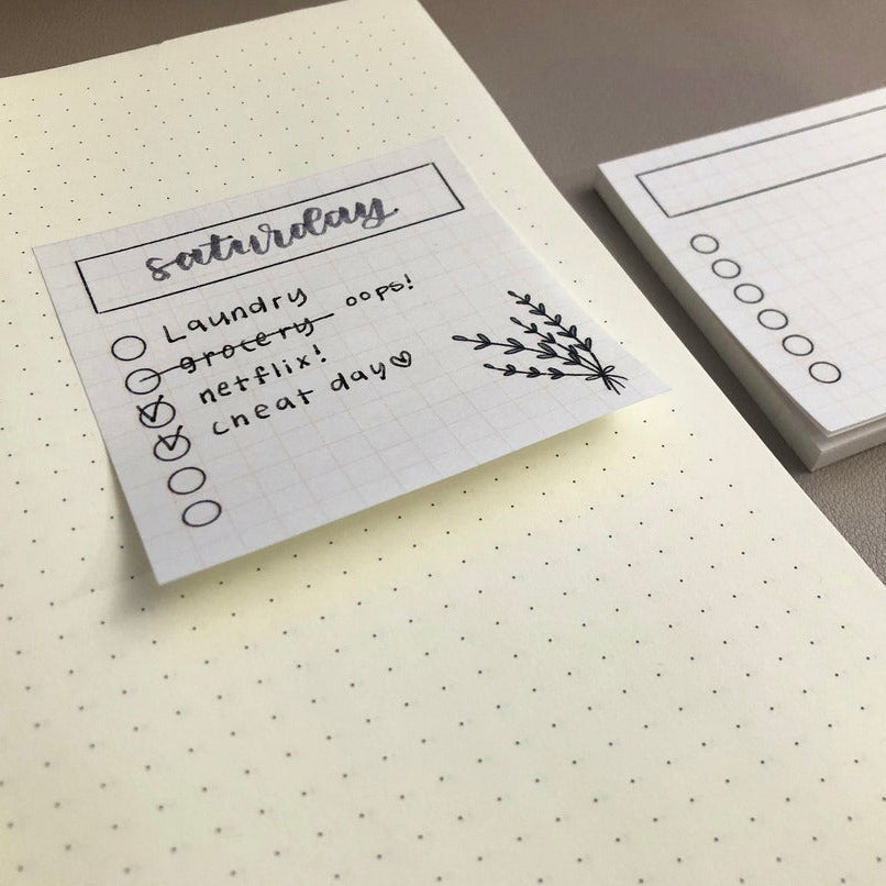 Botanical to do list sticky notes