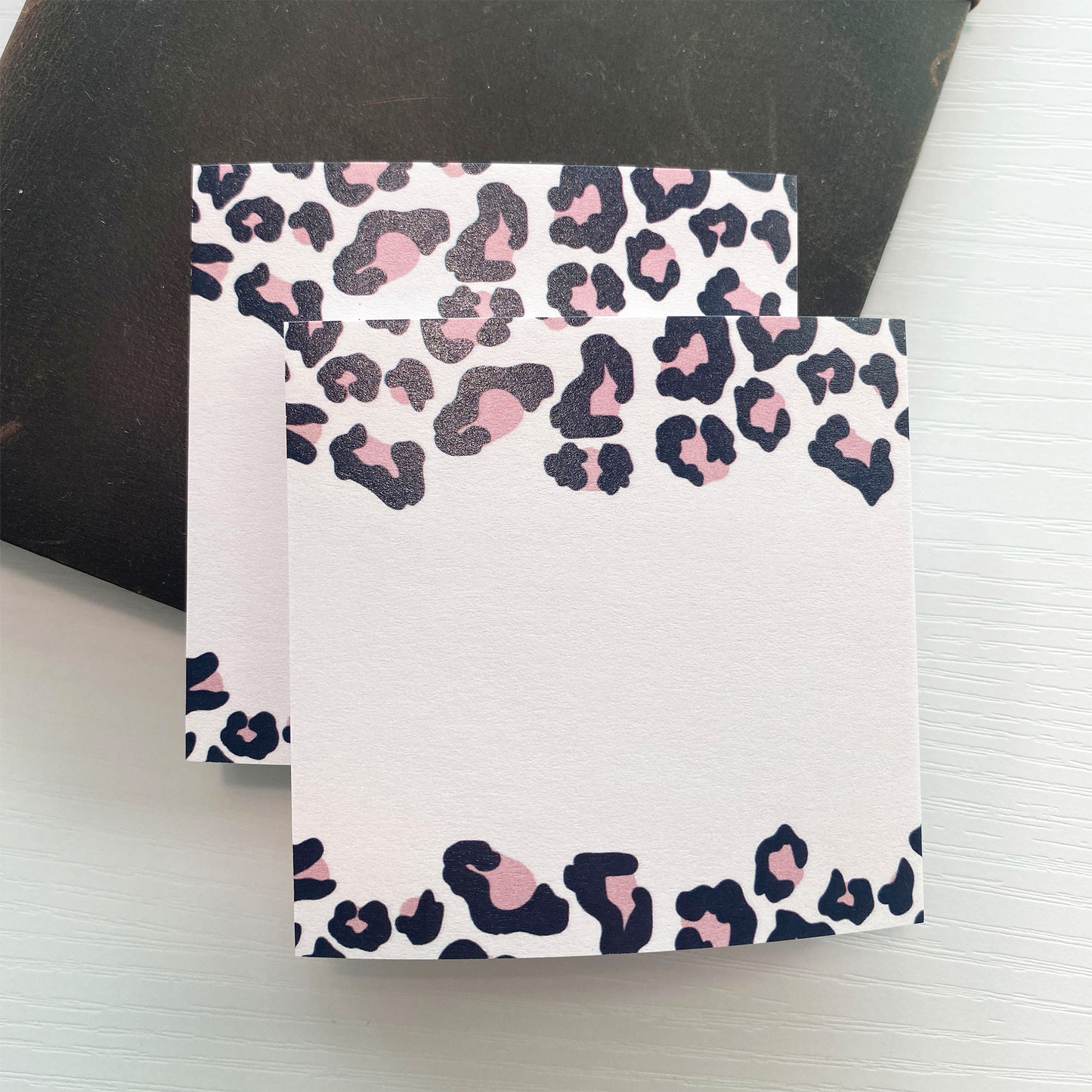 Pink Leopard print sticky notes