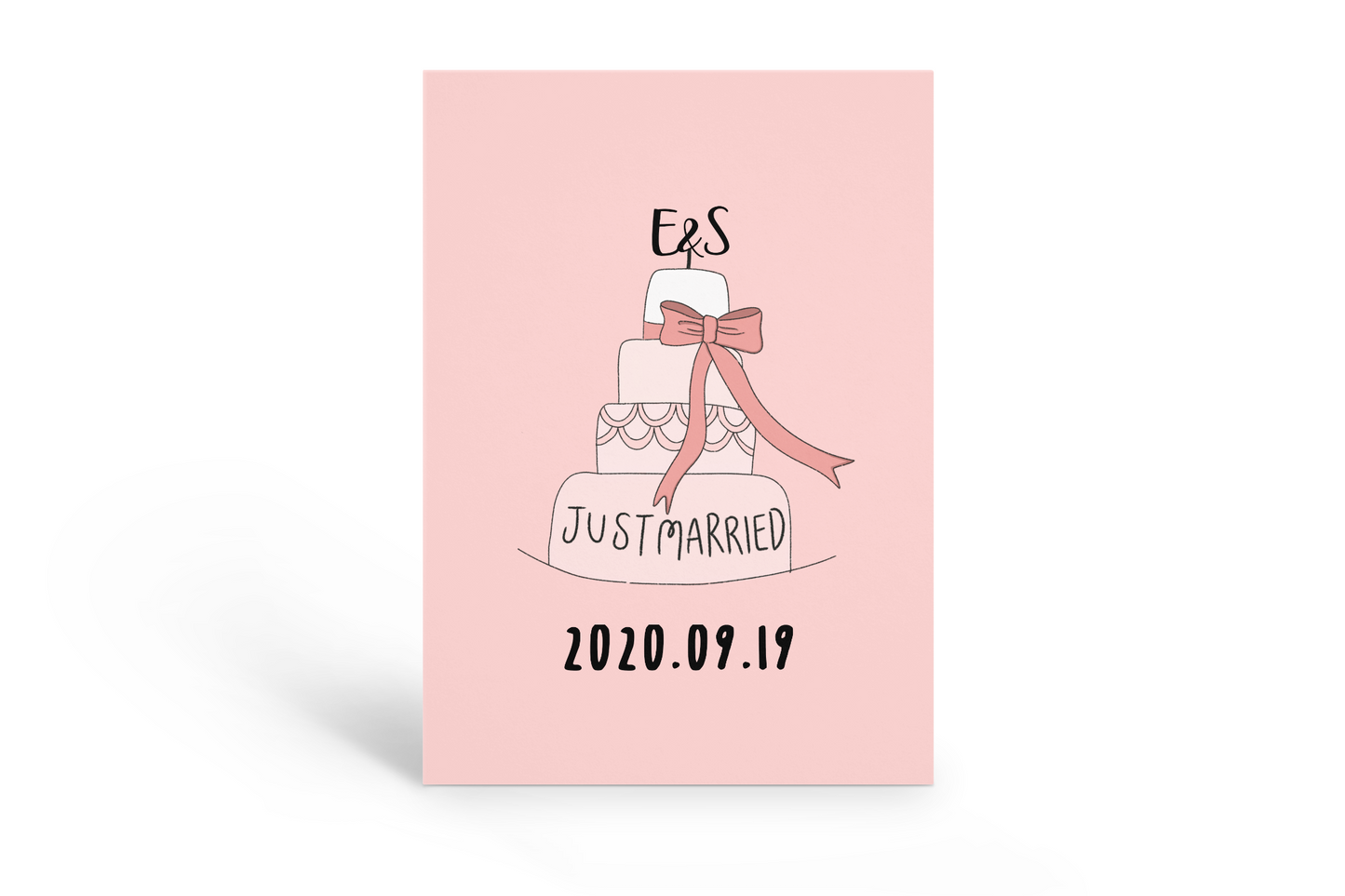 Customizable Wedding Cake Card