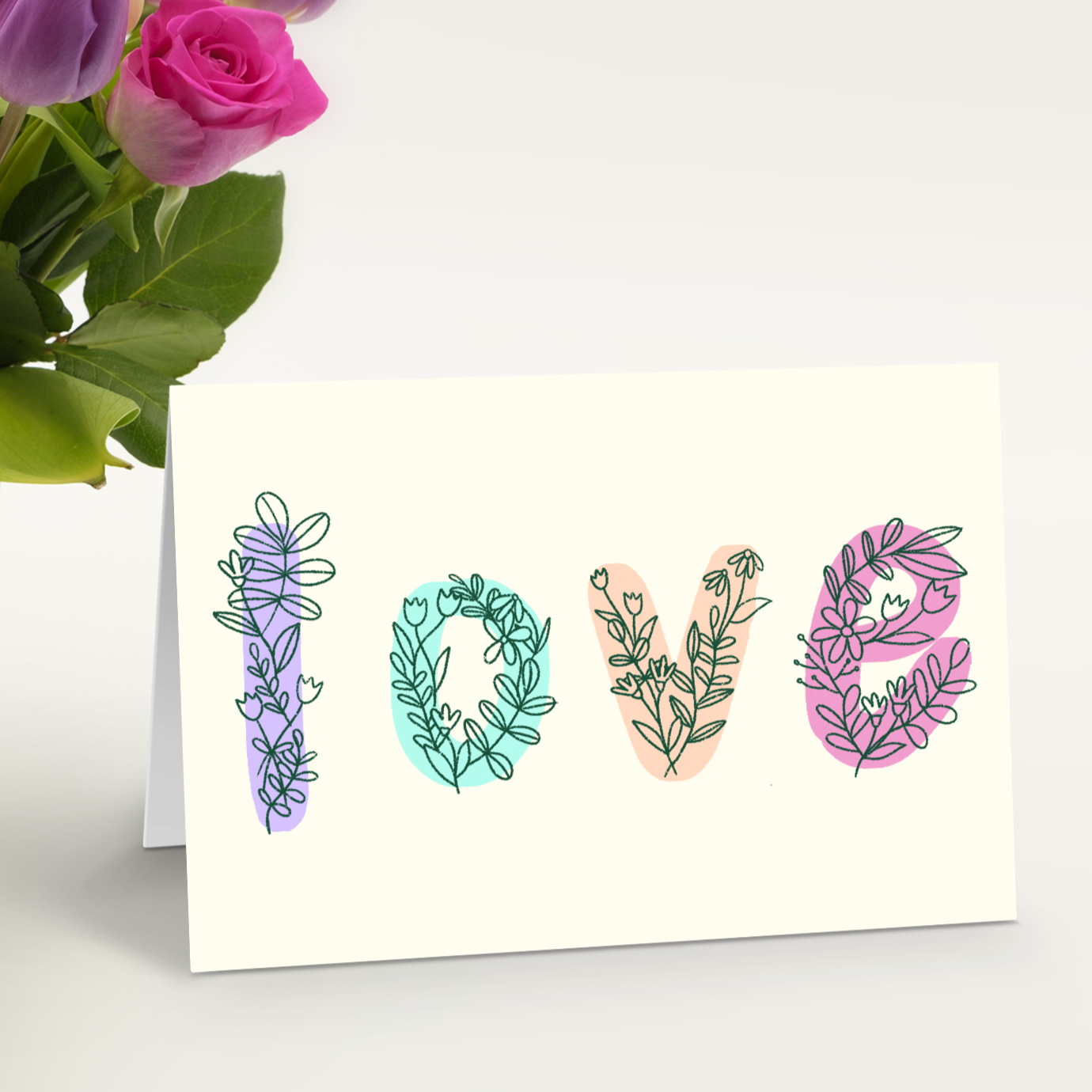Love botanical Valentine's day Card