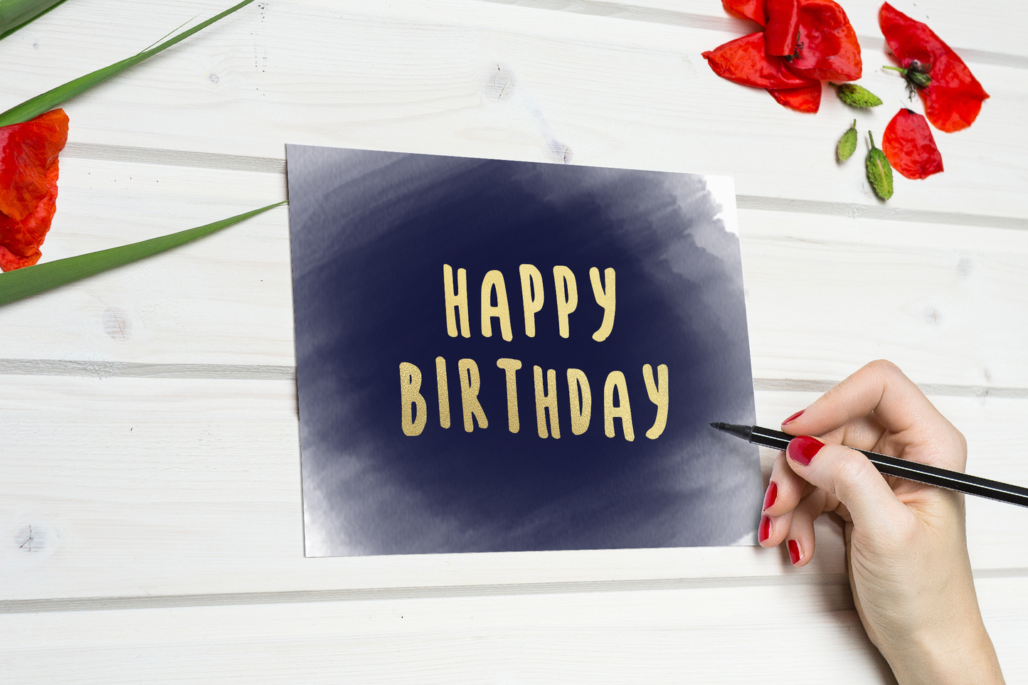 Foiled Happy Birthday Card