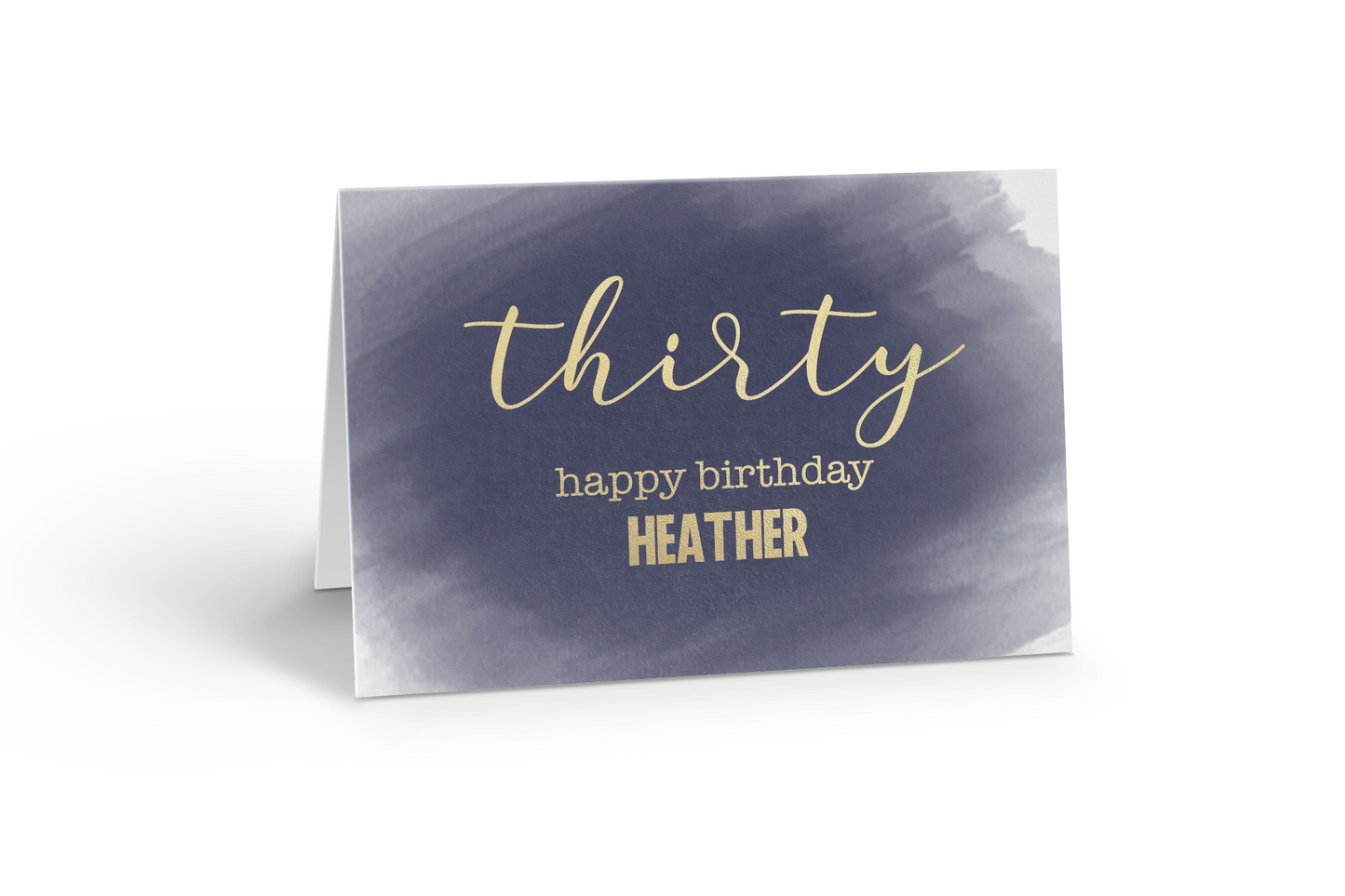 Foiled Happy 30th Birthday Card