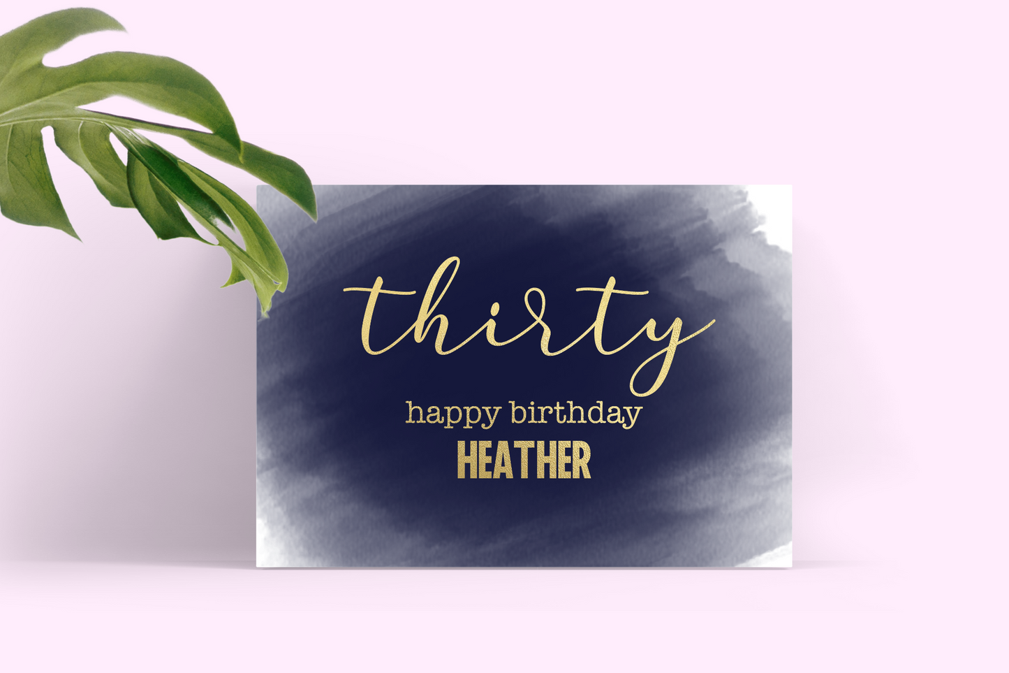 Foiled Happy 30th Birthday Card