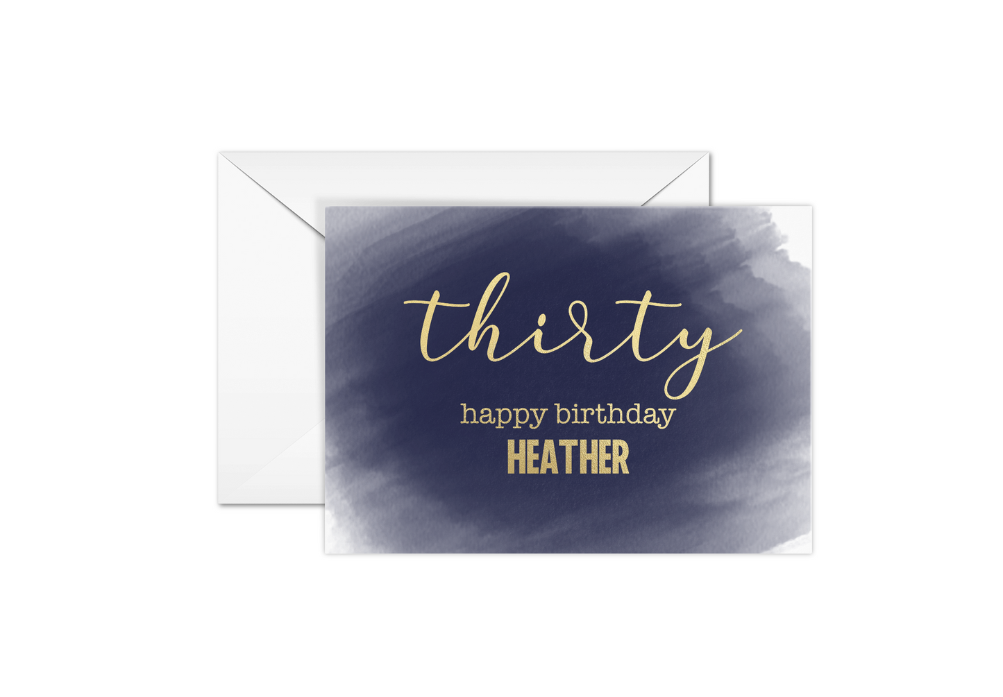 Foiled Happy 30th Birthday Card