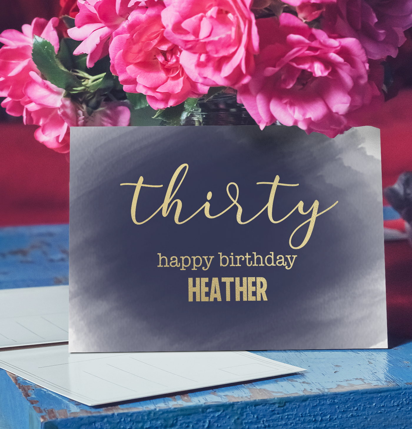 Foiled Happy 30th Birthday Card