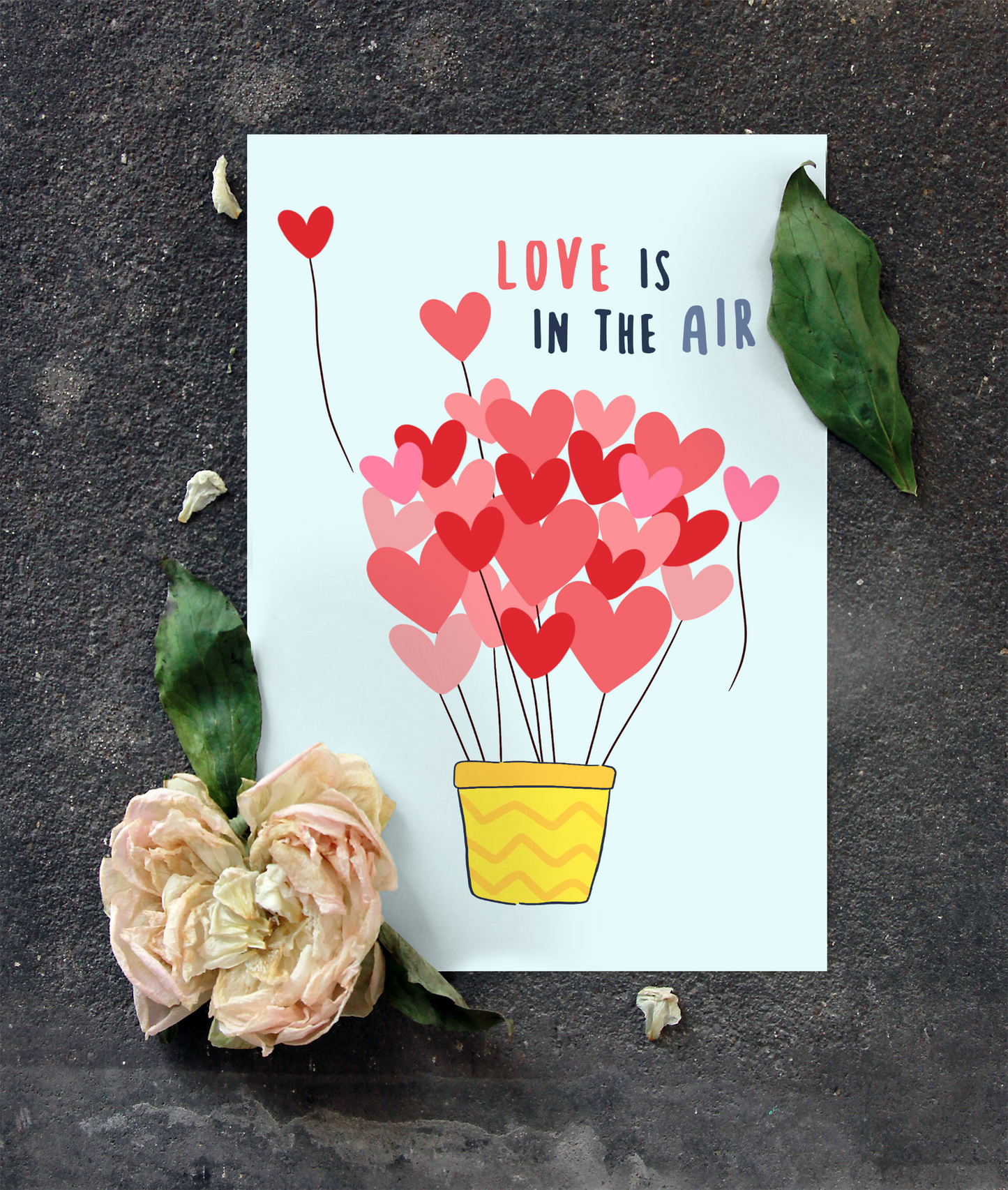 Love is in the air Anniversary Card