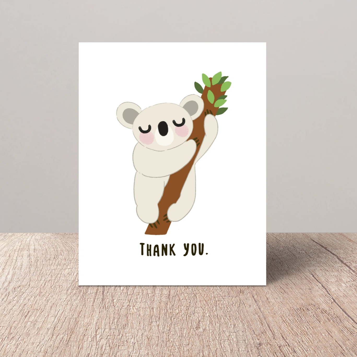 Austrailian Wildlife Rescue Donation Fundraiser Koala illustration thank you card