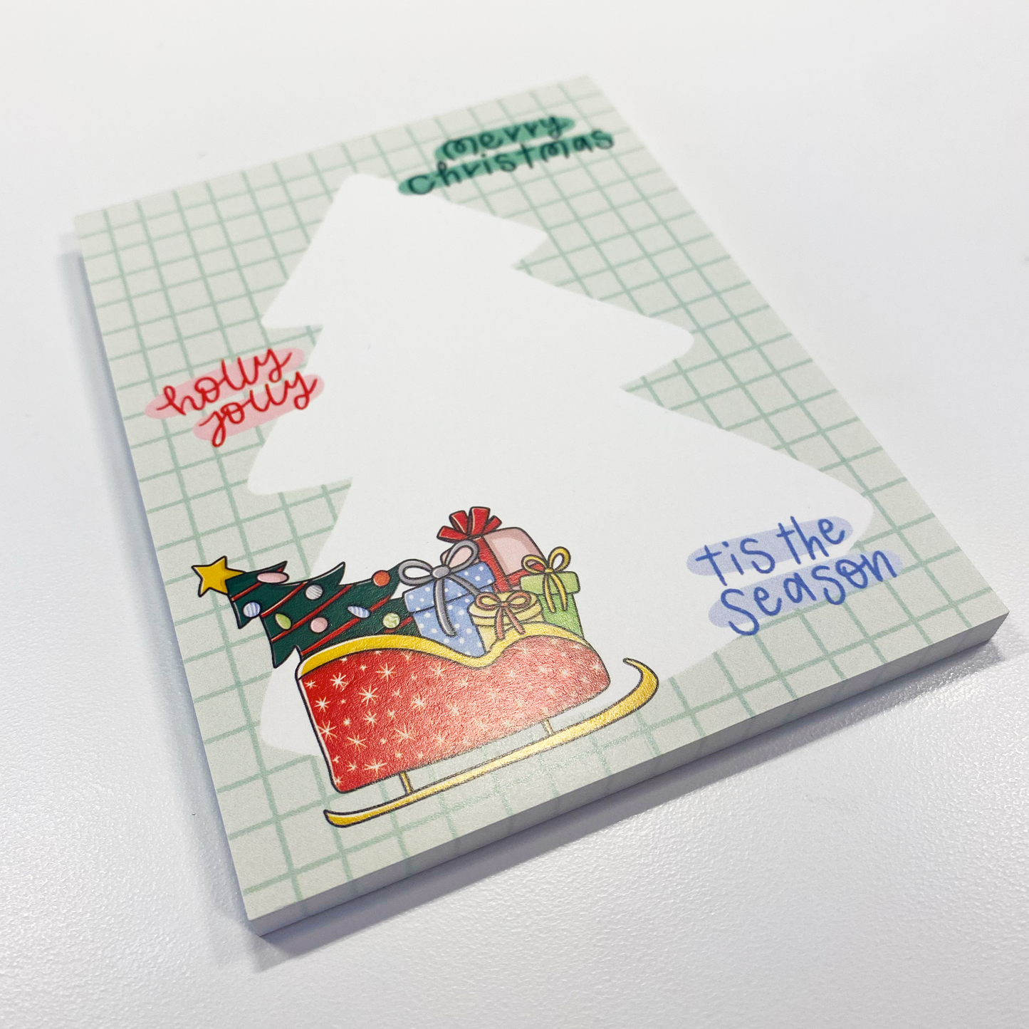 Santa's Sleigh Notepad A2 4.25"x5.5"