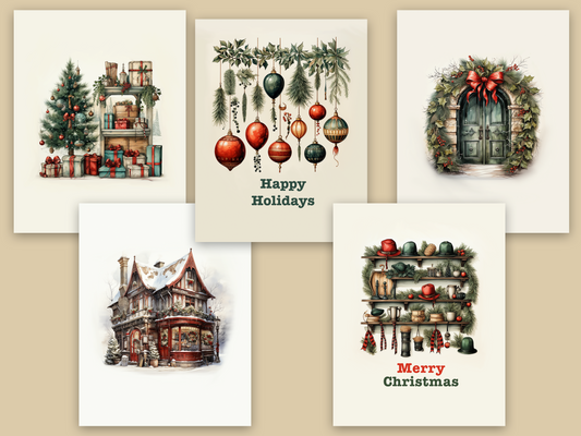 Cozy Holiday boxed cards pack