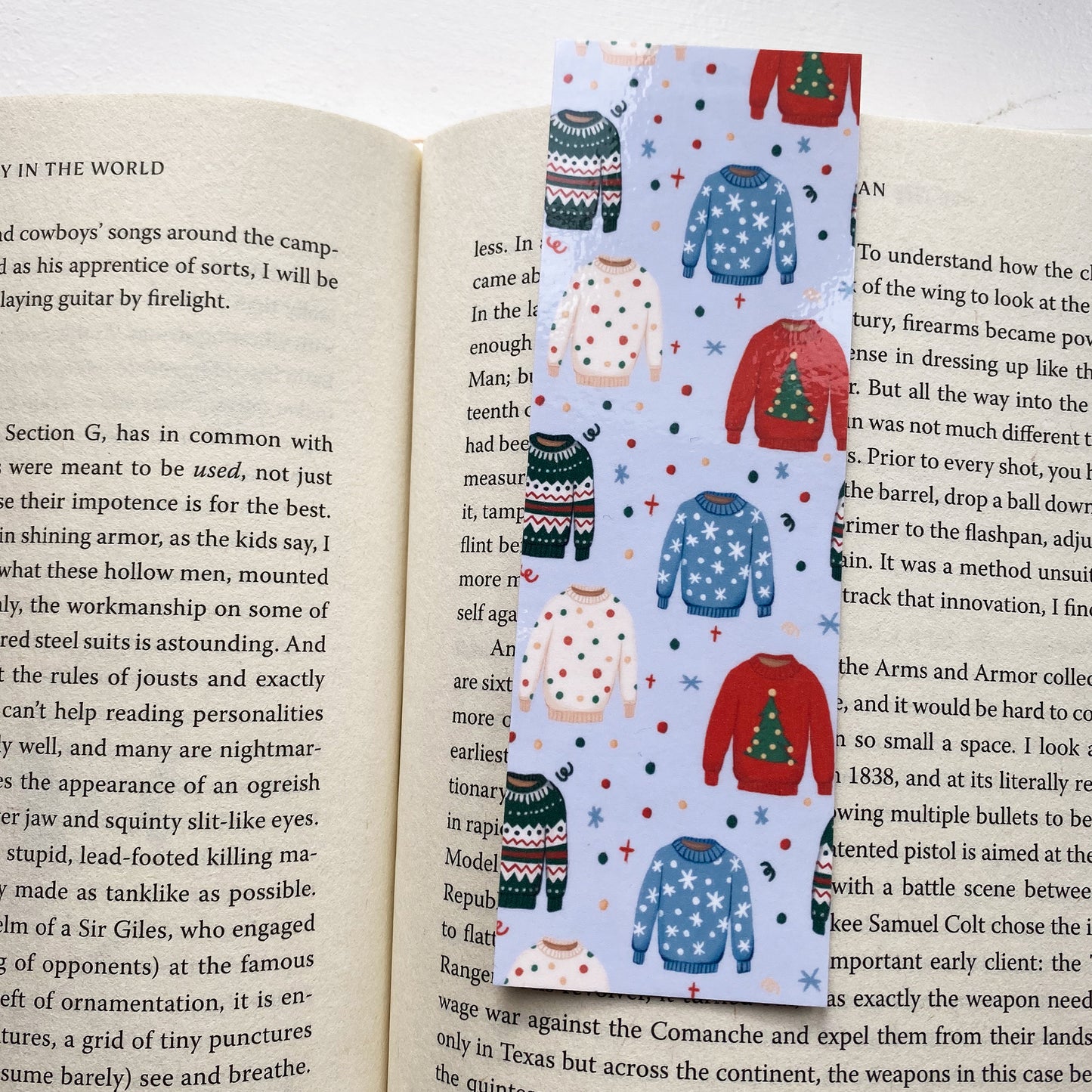 Sweater weather bookmark