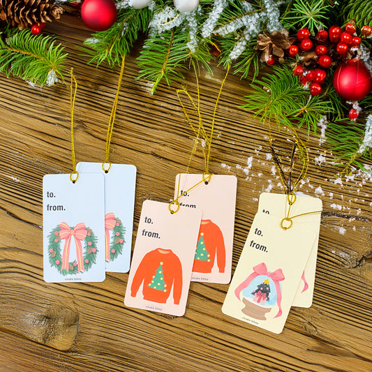 Illustrated Cute Christmas Gift Tags