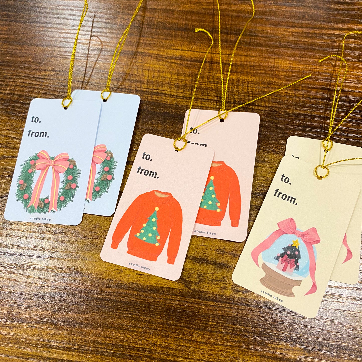 Illustrated Cute Christmas Gift Tags