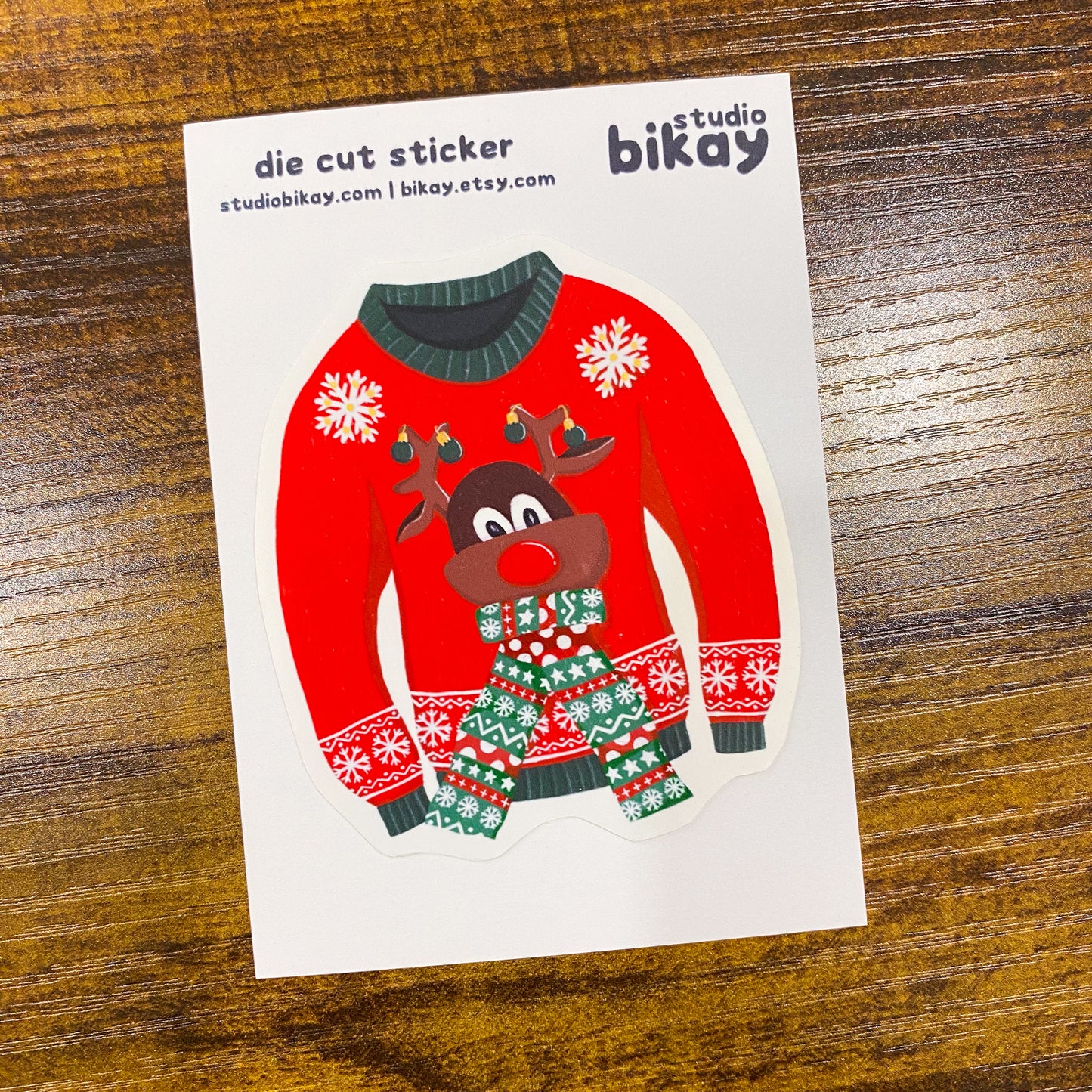 Ugly sweater die cut Sticker