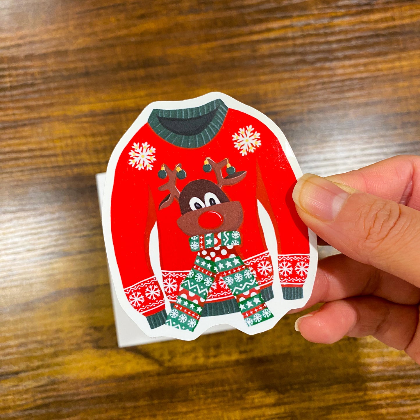 Ugly sweater die cut Sticker