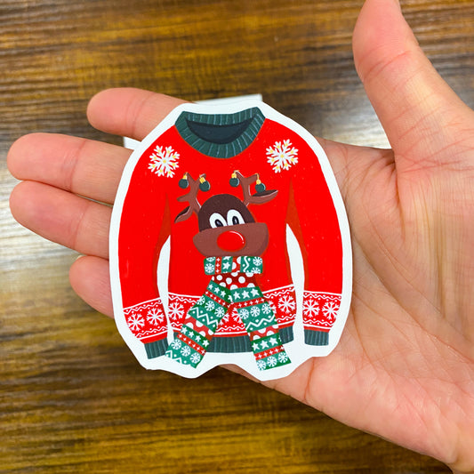 Ugly sweater die cut Sticker