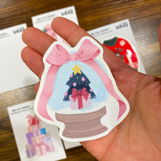 Christmas Tree Snow globe Sticker