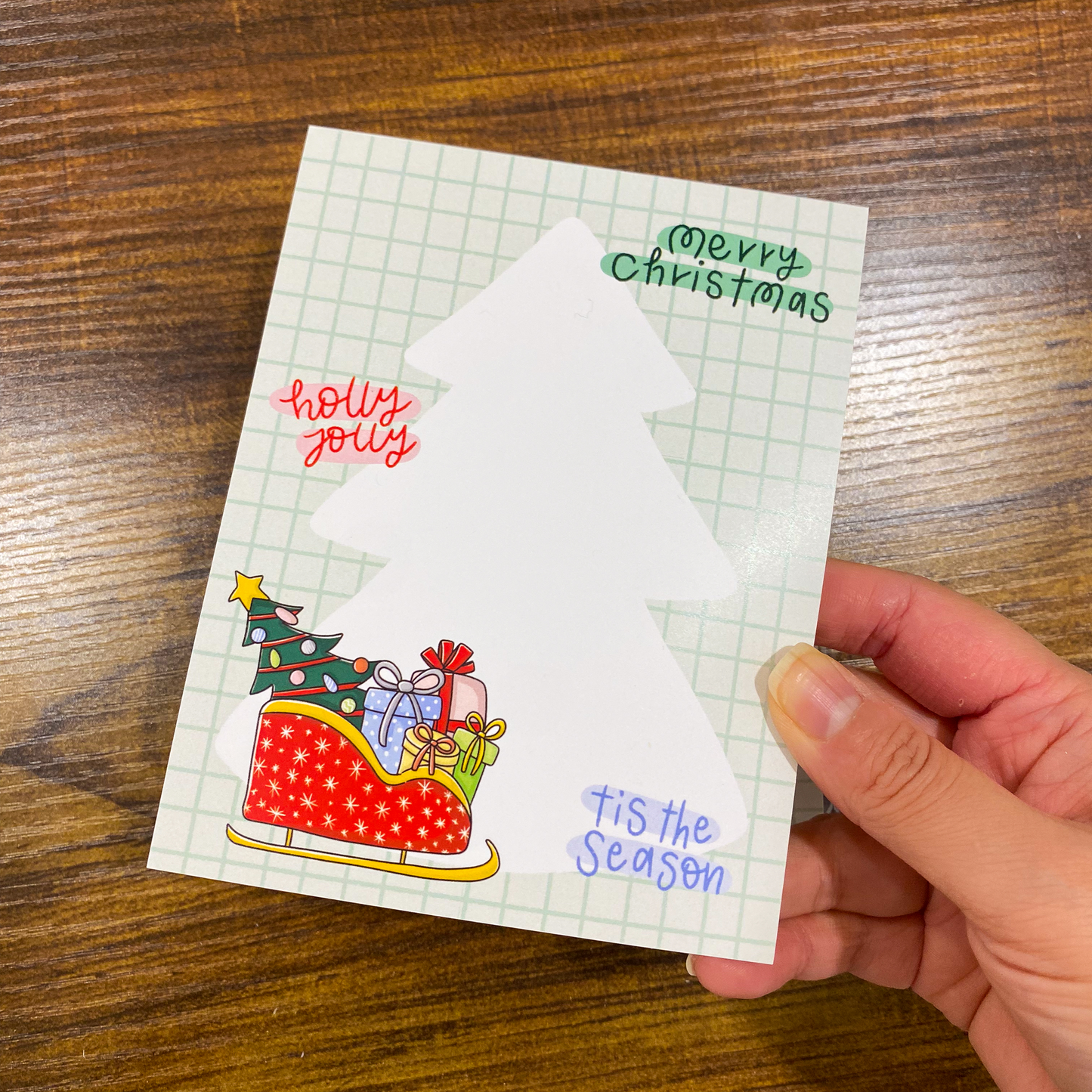 Santa's Sleigh Notepad A2 4.25"x5.5"