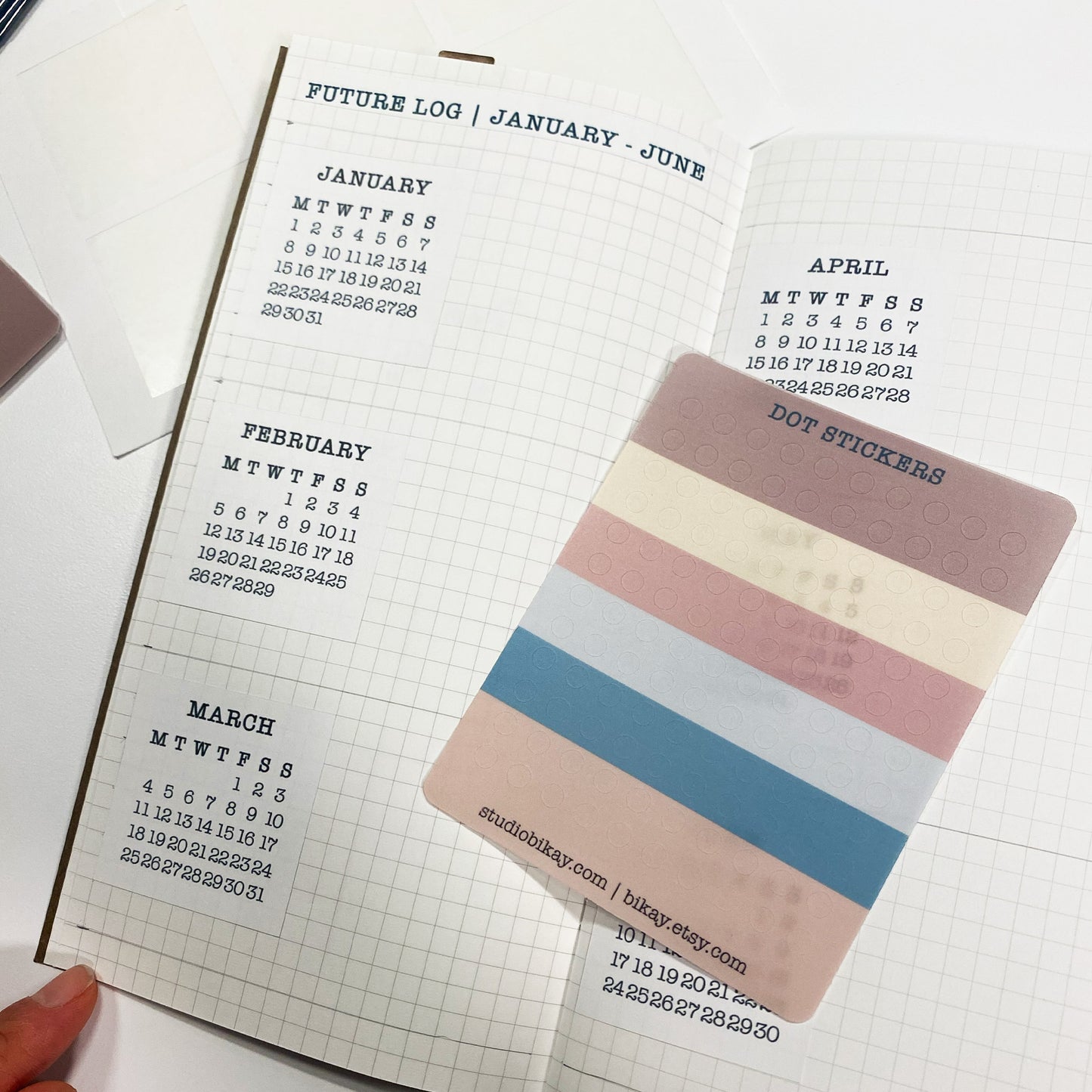 2024 Monday Start Calendar Stickers