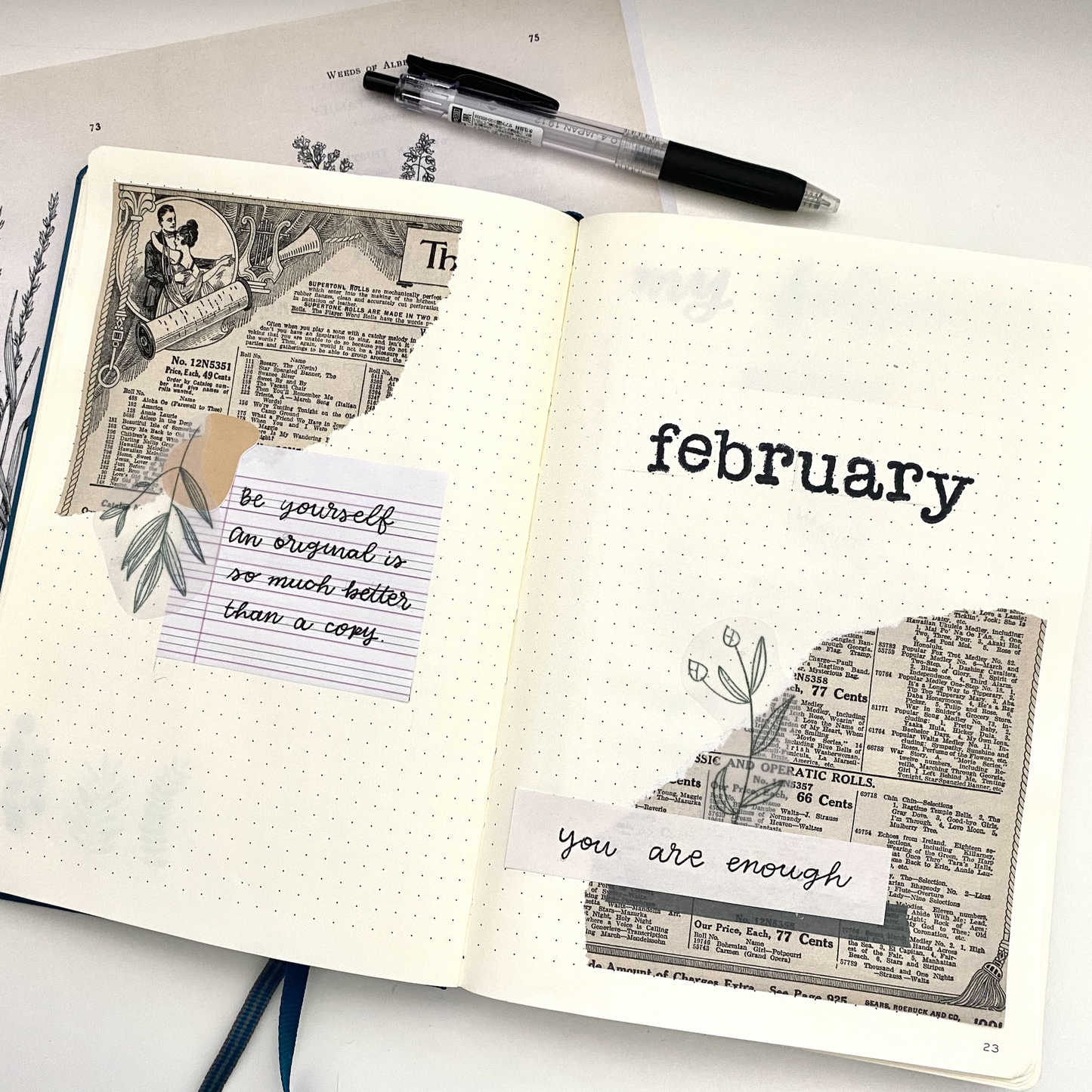 Vintage self love monthly Journal Kit