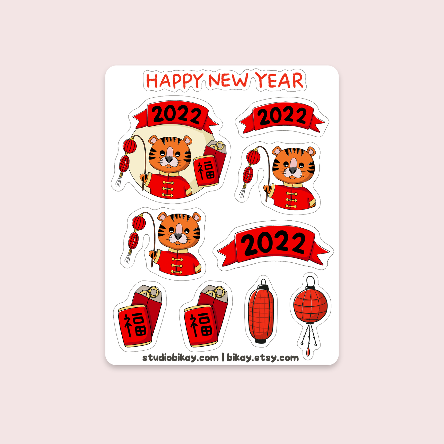 2022 Year of the Tiger Sticker Sheet