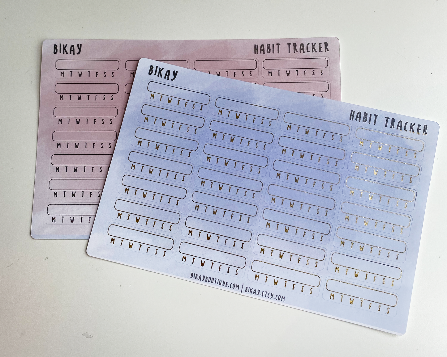 Foiled Habit Tracker Sticker Sheet