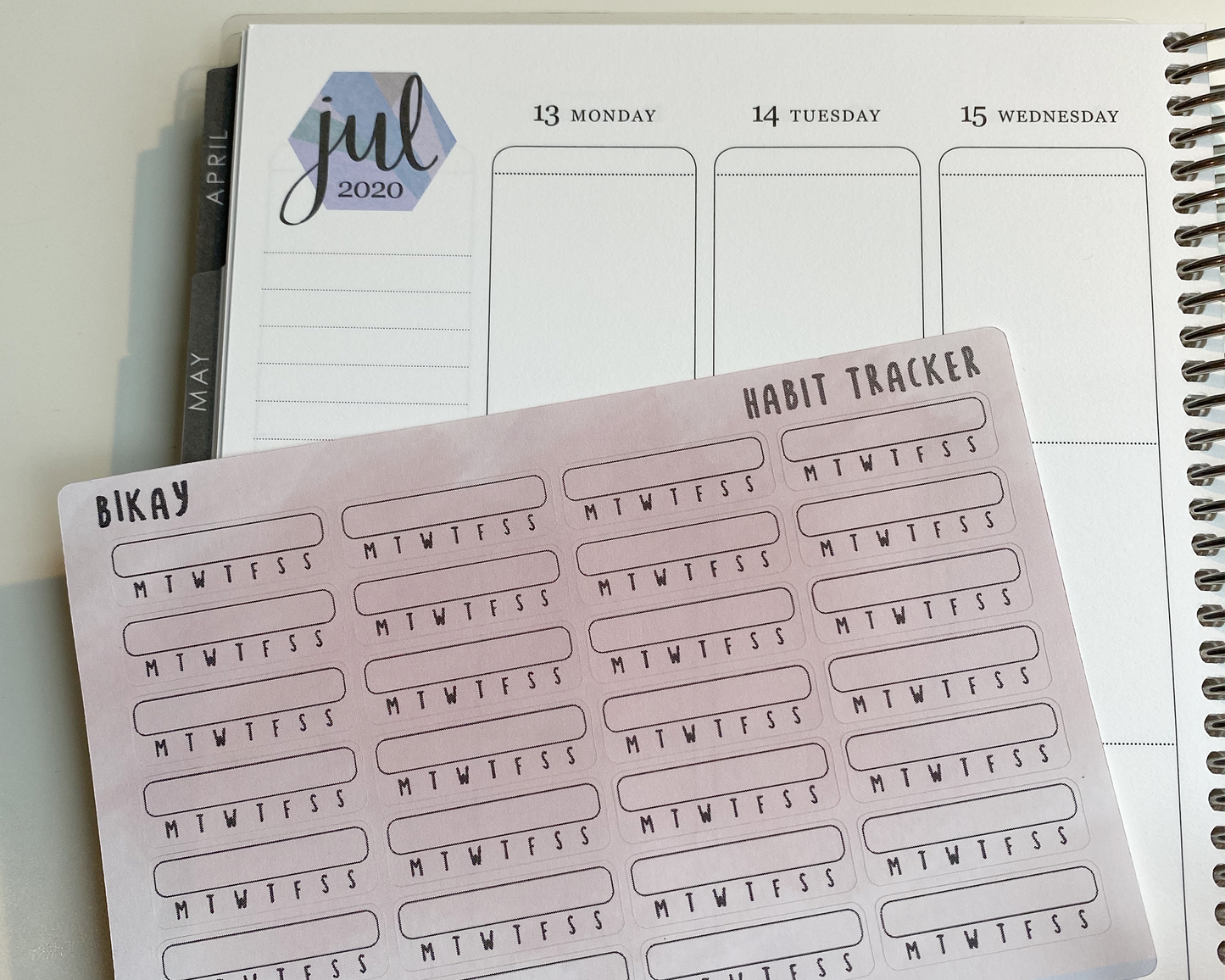 Foiled Habit Tracker Sticker Sheet