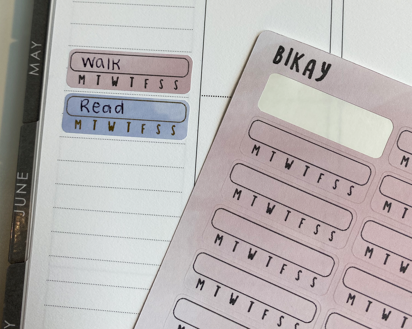 Foiled Habit Tracker Sticker Sheet