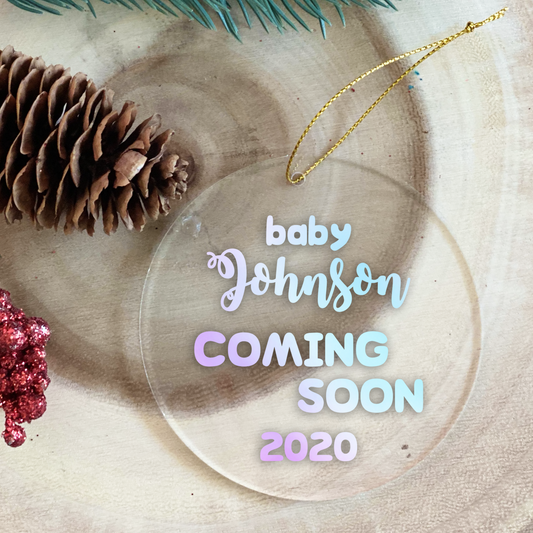 Baby Announcement christmas Ornament