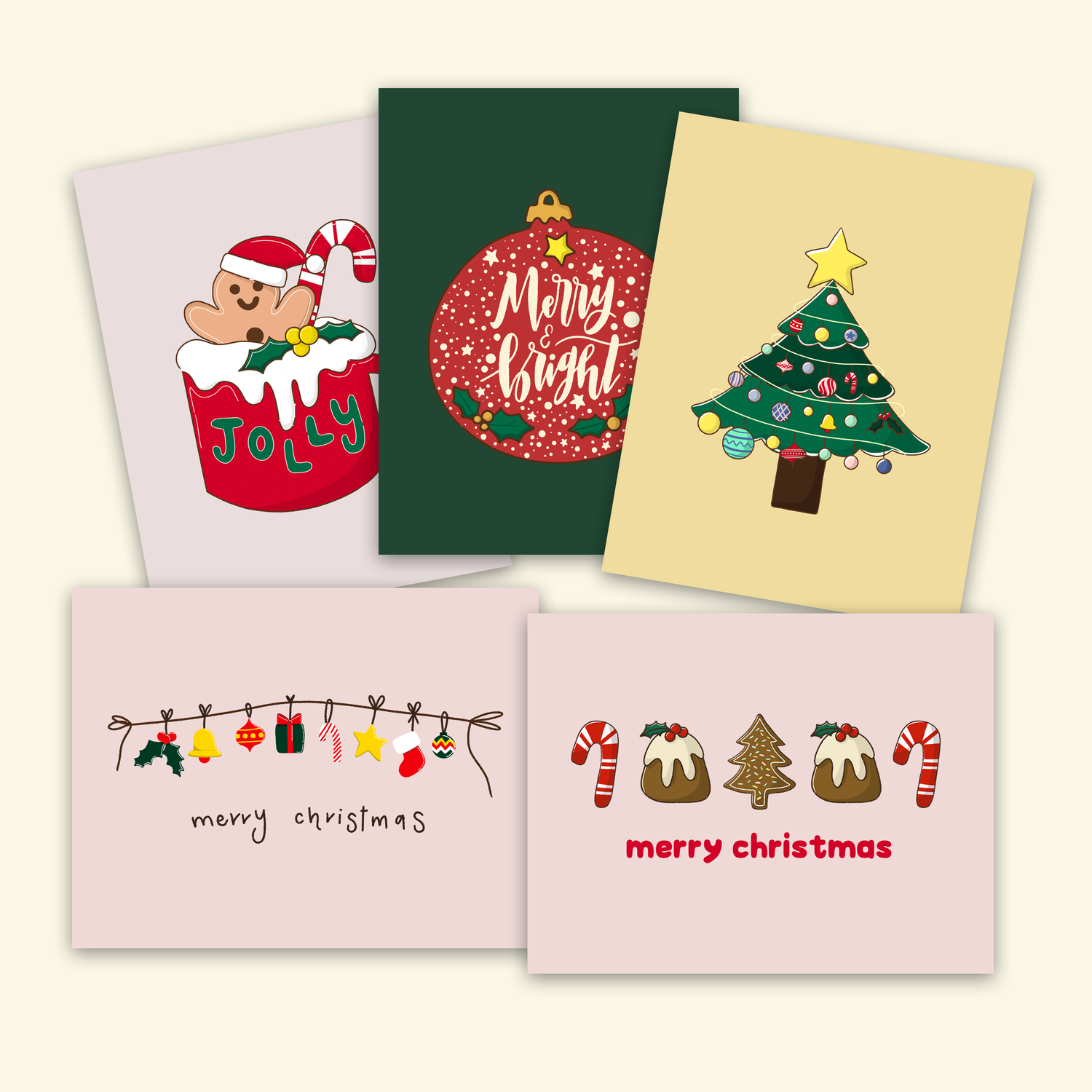 Assorted Christmas Card Pack (Set of 10 boxed cards)