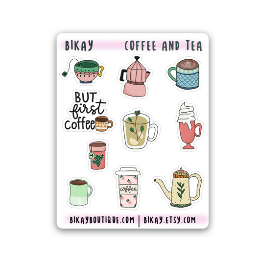 Coffee and Tea Stickers