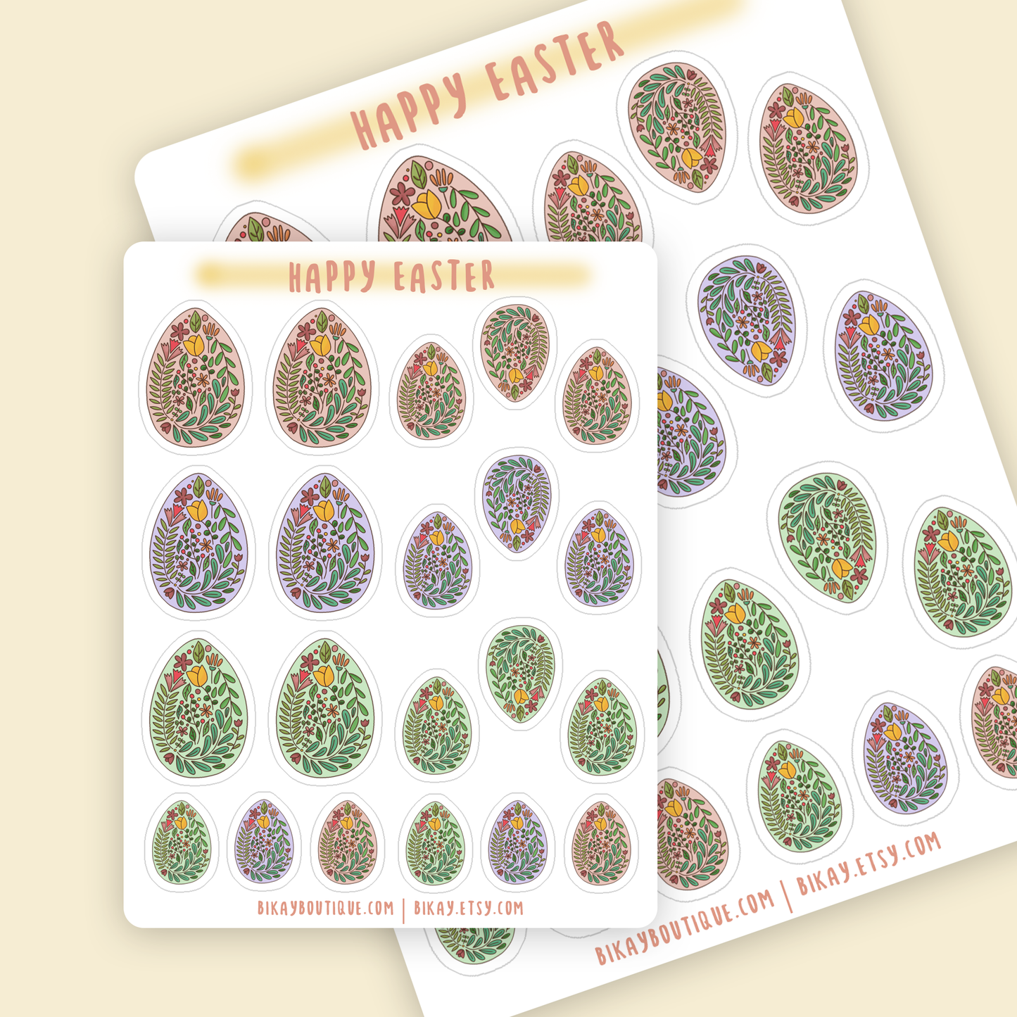 Happy easter eggs card (Single or Card Pack)