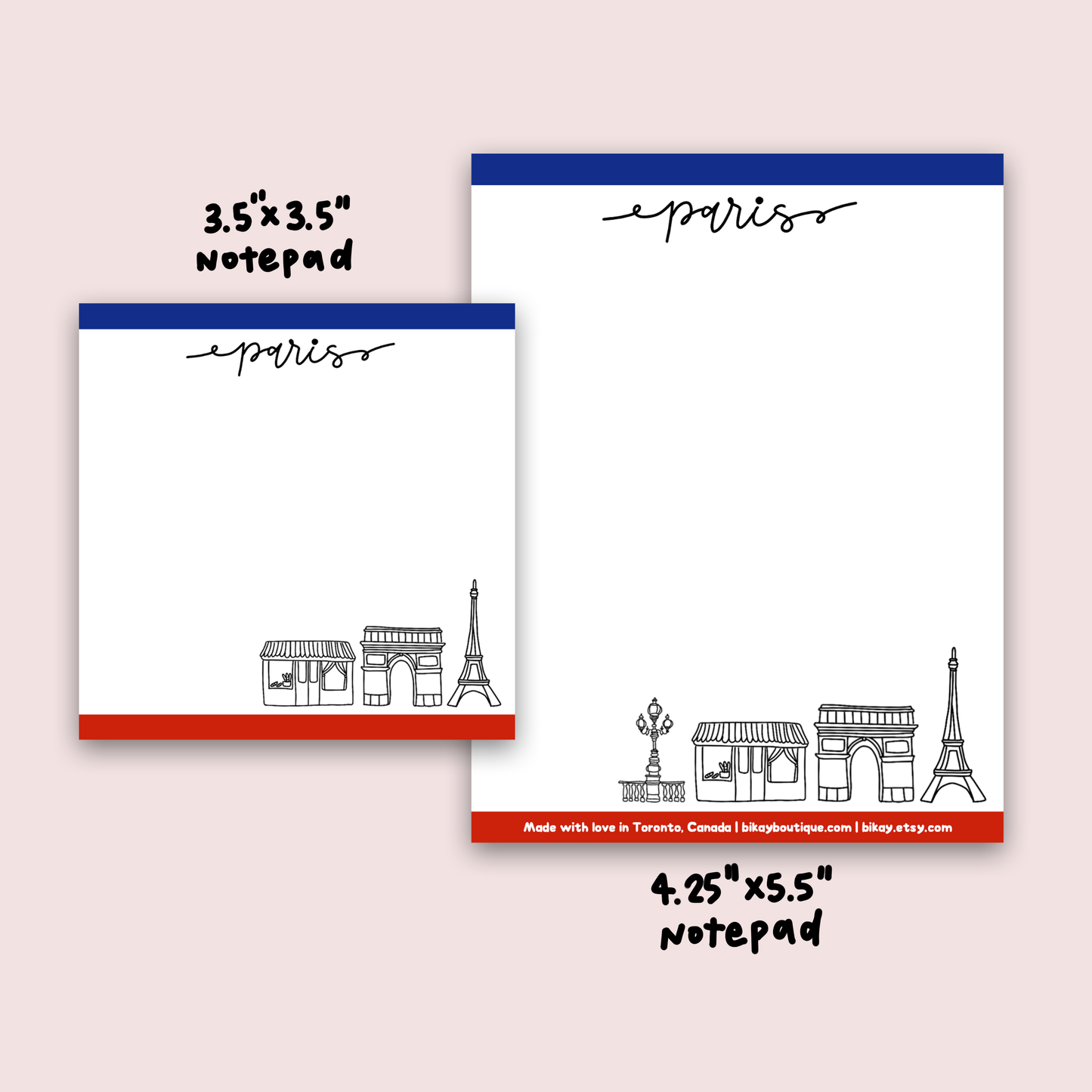 Paris Notepad 3.5"x3.5"