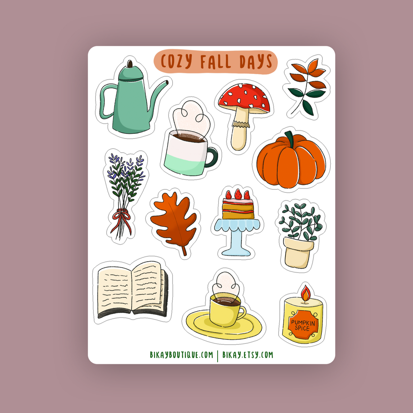 Cozy Fall Days Sticker Sheet