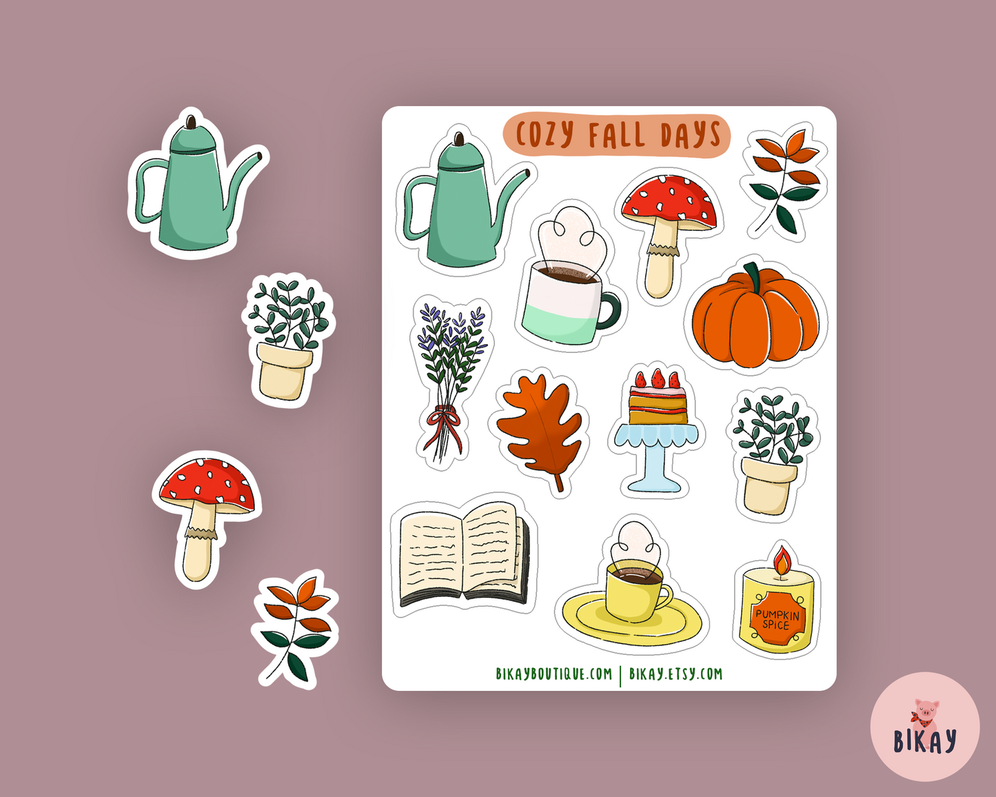 Cozy Fall Days Sticker Sheet