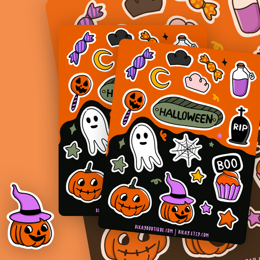 Cute Halloween Sticker Sheet