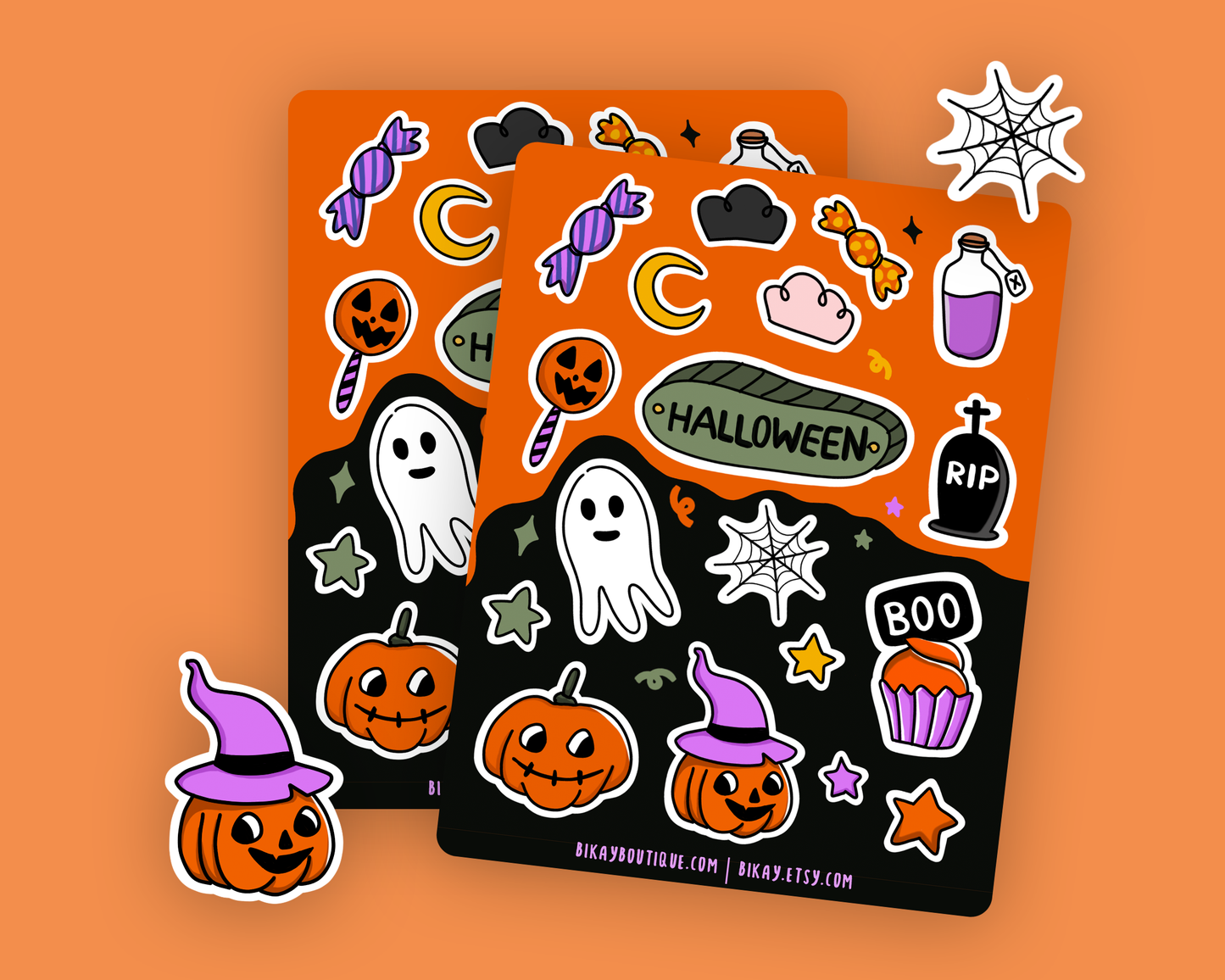 Cute Halloween Sticker Sheet