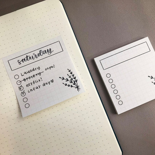 Botanical to do list sticky notes