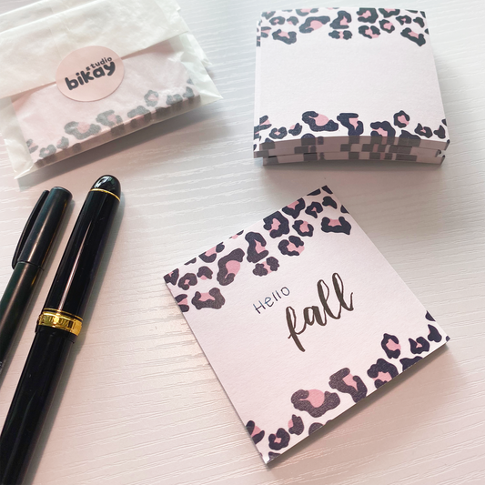 Pink Leopard print sticky notes