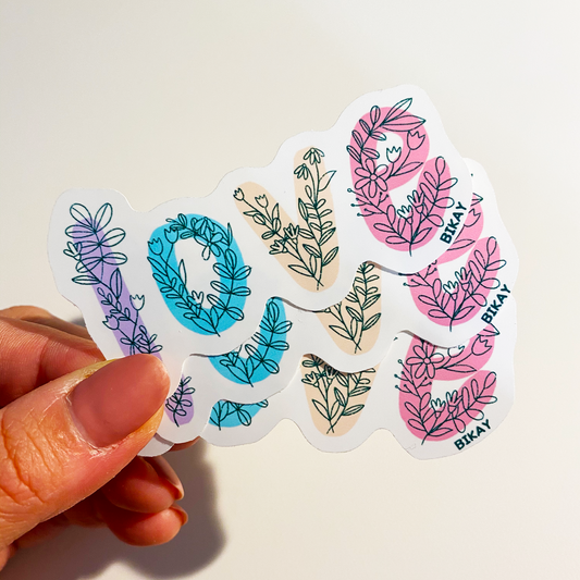 Love botanical Vinyl Sticker