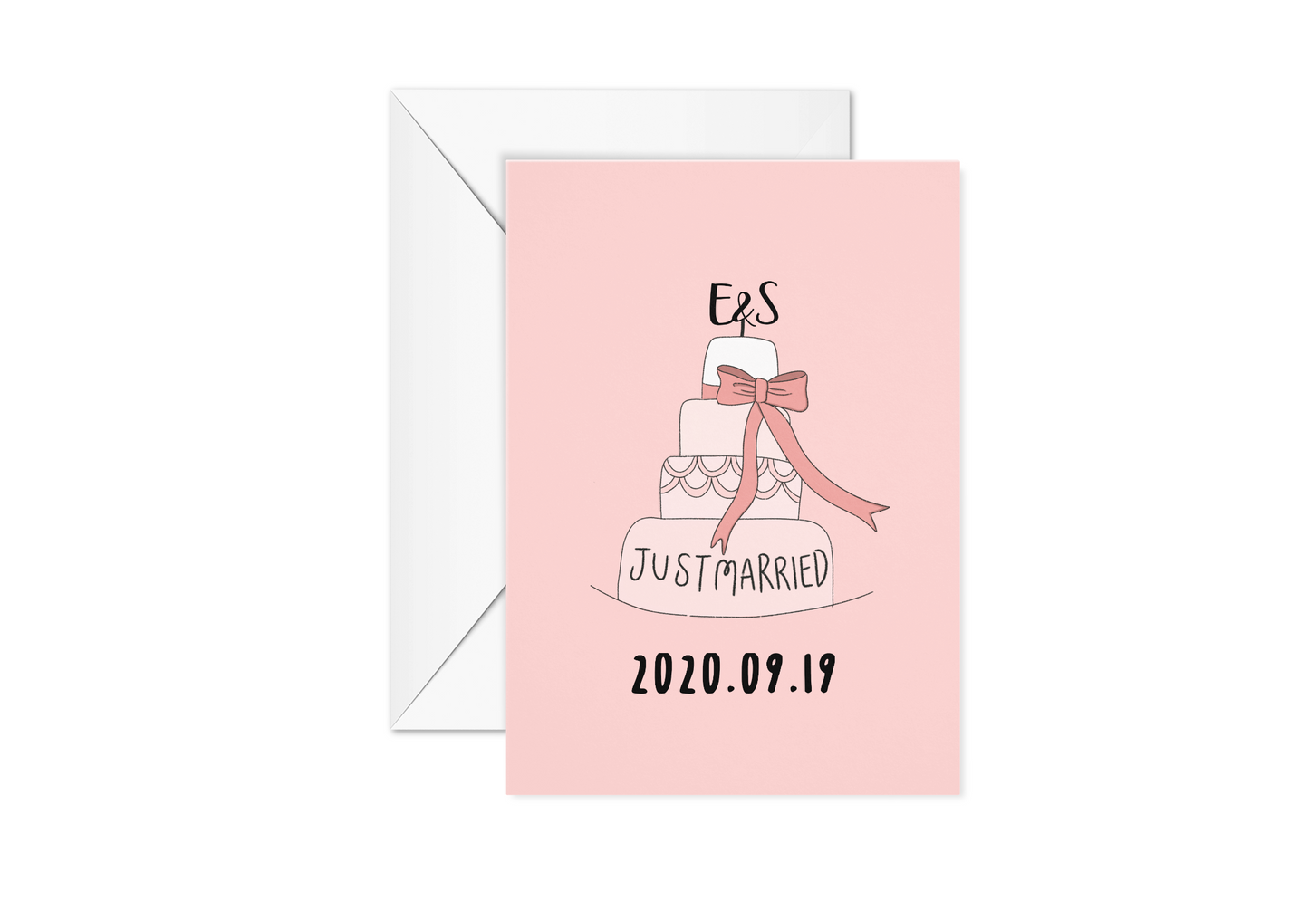 Customizable Wedding Cake Card