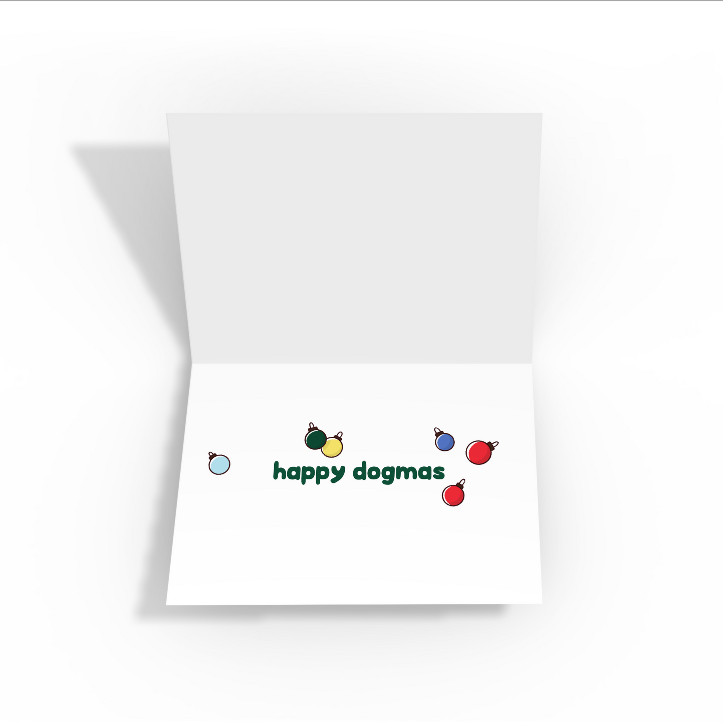 Merry dogmas, dog lover chirstmas card