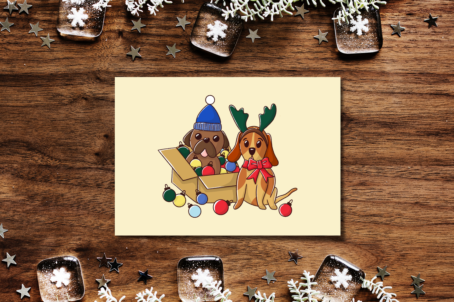 Merry dogmas, dog lover chirstmas card